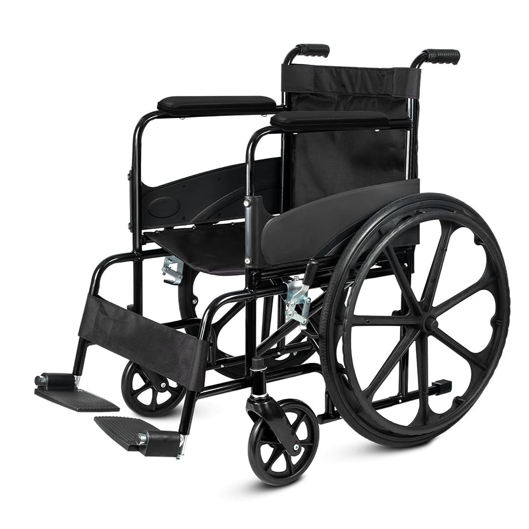 AT001 Manual Wheelchair | Self Propelled Steel Wheelchair